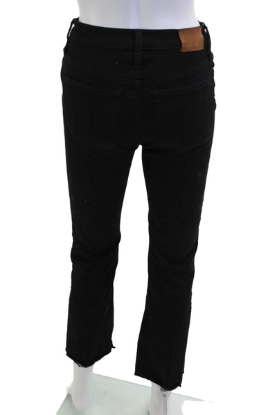J Crew Women Cropped Ankle Jeans Black Mid Rise Size 24