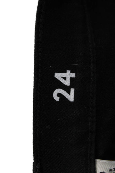 J Crew Women Cropped Ankle Jeans Black Mid Rise Size 24