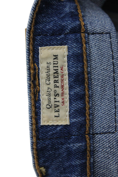 Levis Women Mom Tapered Jeans High Rise Blue 99% Cotton 1% Elastane Size 23