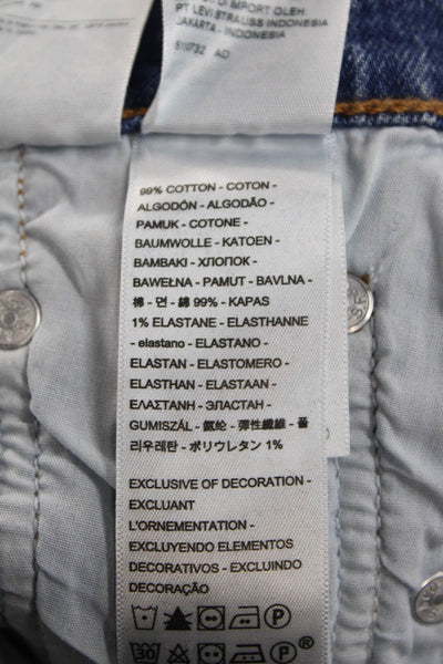 Levis Women Mom Tapered Jeans High Rise Blue 99% Cotton 1% Elastane Size 23
