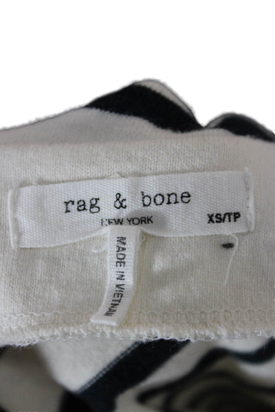 Rag & Bone Unisex Pullover Striped Cotton Sweater Long Sleeve Button Size XS