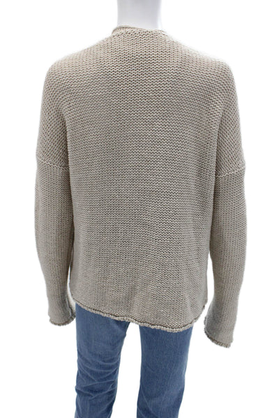 Velvet by Graham & Spencer Womens Beige V-Neck Cardigan Long Sleeve Size M