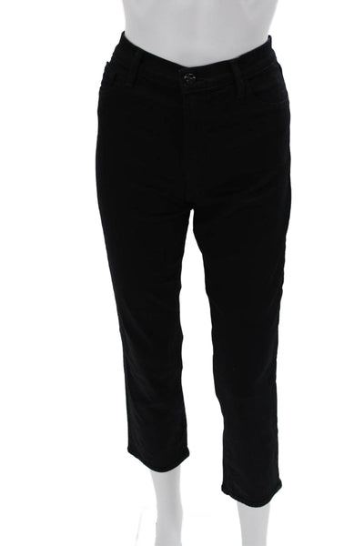 J Brand Womens Cropped Ankle Black Jeans Mid Rise Size 27