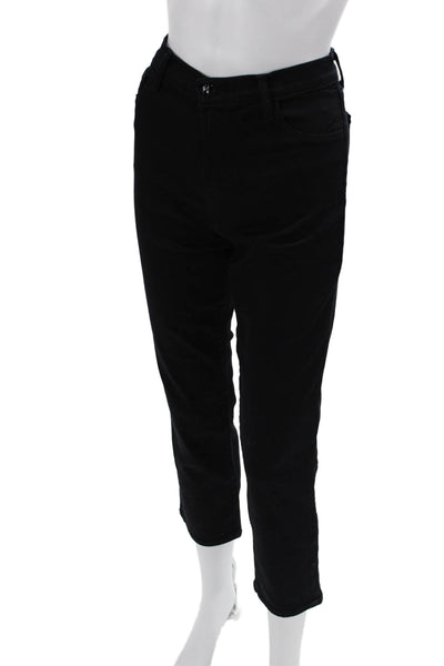 J Brand Womens Cropped Ankle Black Jeans Mid Rise Size 27