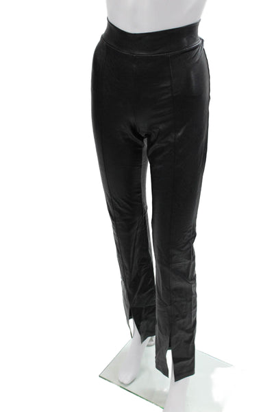 Commando Womens Black Biker Pants 55% PU 44% Viscose Size S