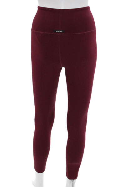 Michi Women Ankle Leggings Red Petite Size XS