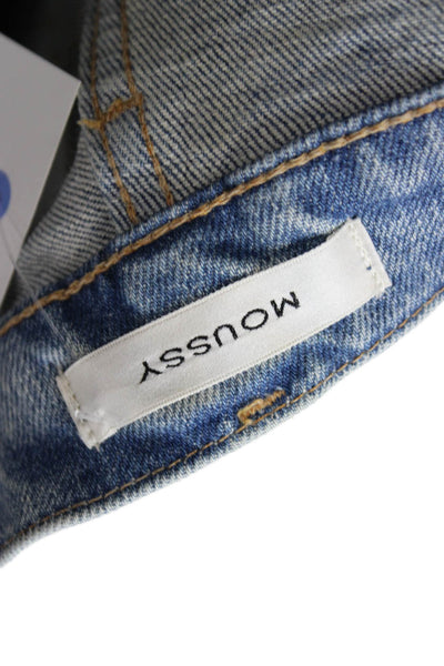 Moussy Womens Light Blue Ankle Cropped Mid-Rise Jeans Size 24