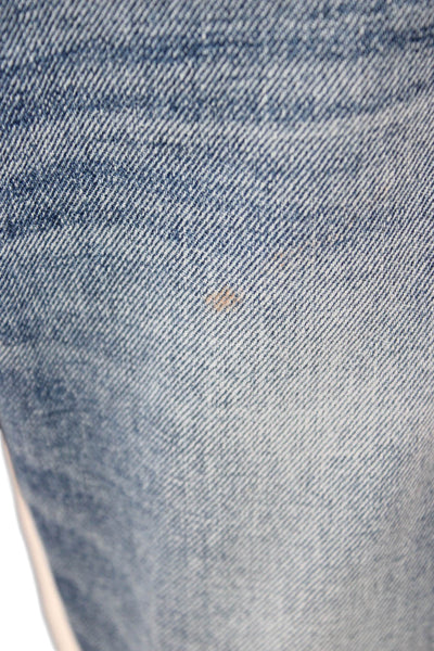Moussy Women Blue Mid-Rise Ankle Cropped Cotton Jeans Petite Size 24