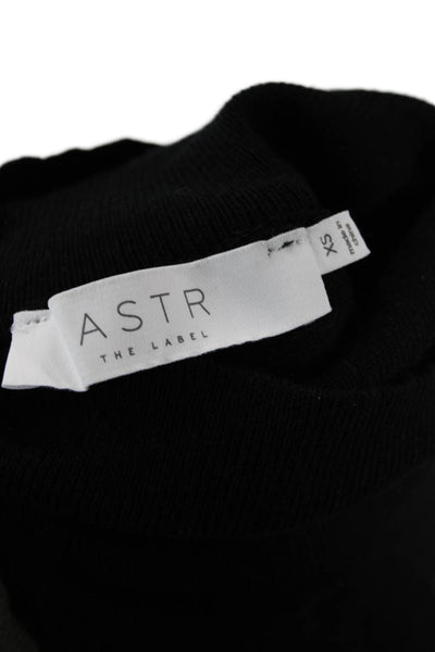 ASTR Womens Black Mock Neck Pullover Sweater Long Sleeve Size XS