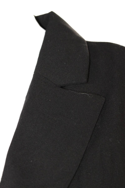 Cupcakes And Cashmere Womens Black Sleeveless Button Blazer Vest Size S