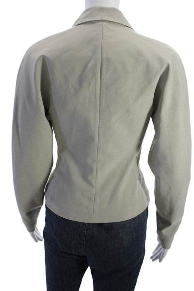 Eaves Womens Blazer Beige Collared Button Long Sleeve Classic Size XS