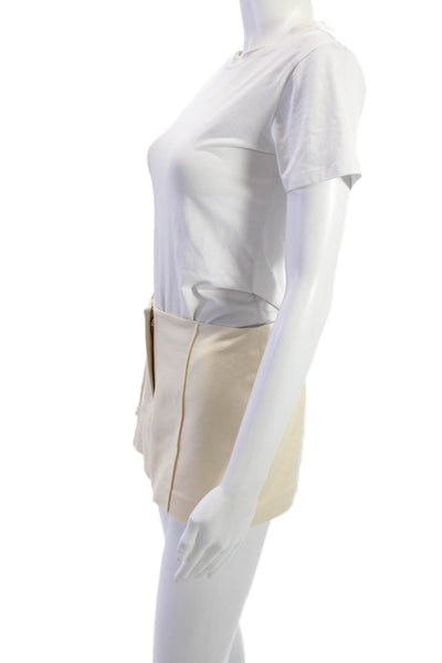 NBD Unisex Chino Shorts Beige Zip Solid Size XS