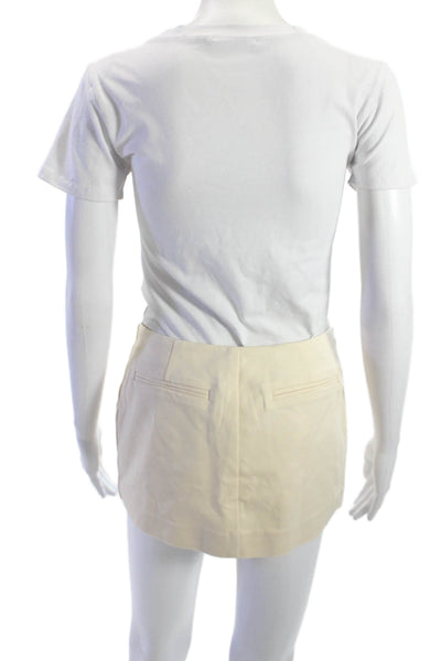 NBD Unisex Chino Shorts Beige Zip Solid Size XS