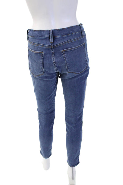 Frame Womens Skinny Ankle Jeans Blue Mid Rise Size 30