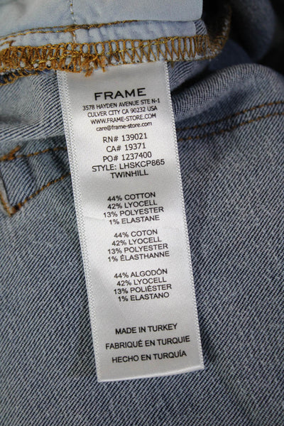 Frame Womens Skinny Ankle Jeans Blue Mid Rise Size 30