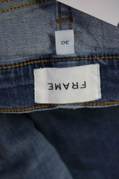 Frame Womens Skinny Ankle Jeans Blue Mid Rise Size 30