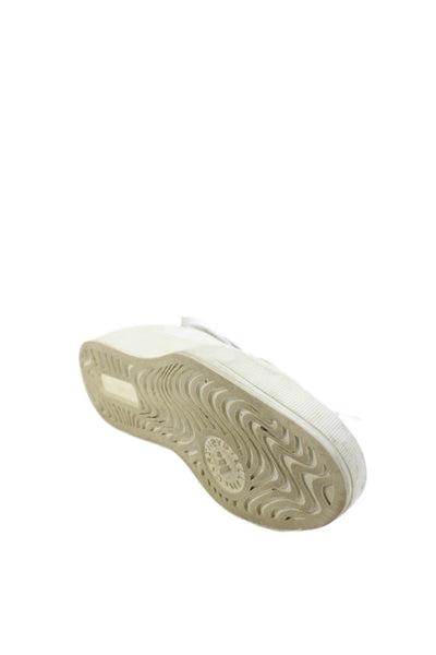 Stella McCartney Womens Lace Up Low Top Platform Sneakers White Size 7.5