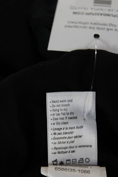 Paige Black Label Women Sundress Black V-Neck Knee Length Short Sleeve Size L