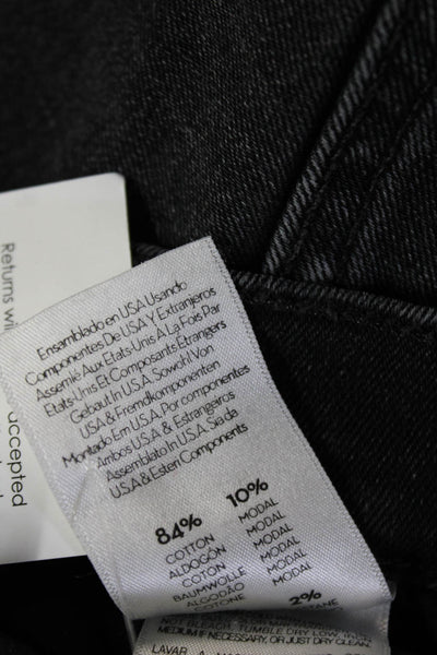 Mother Womens Skinny Ankle Jeans High Rise Black Size 28