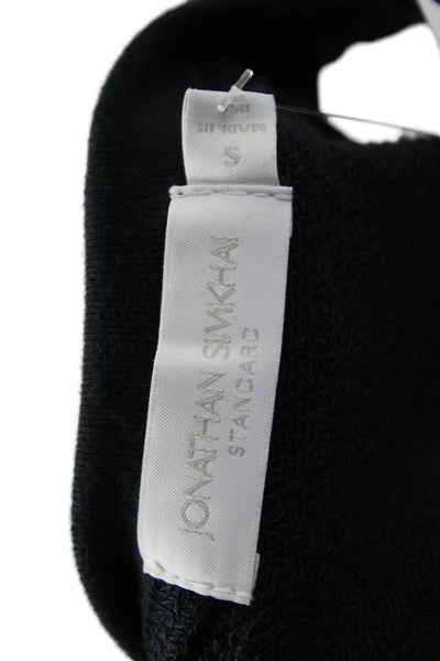 Jonathan Simkhai Women Basic Black Crew Neck Tank 100% Viscose Size S