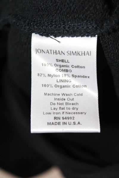 Jonathan Simkhai Women Basic Black Crew Neck Tank 100% Viscose Size S