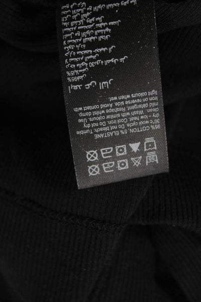 Mint Velvet Womens Black Crew Neck Jersey T Shirt Long Sleeve Cotton Size M