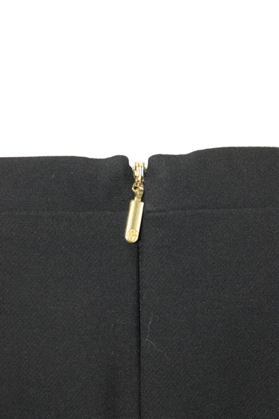 Trina Turk Women Shift Dress Black Long Sleeve V-Neck Knee Length Size 6
