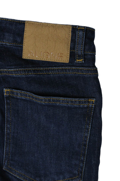 Aligne Women Dark Blue Skinny Jeans Mid Rise Inseam 29 Size 25