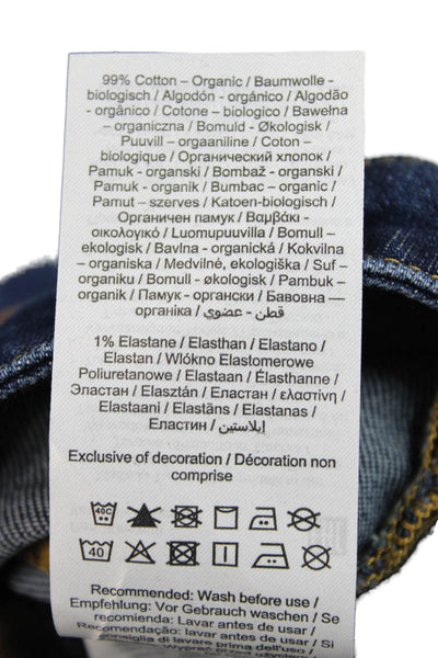 Aligne Women Dark Blue Skinny Jeans Mid Rise Inseam 29 Size 25