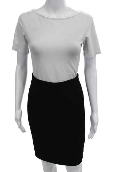Garfield & Marks Womens Straight Pencil Skirt Black Polyester Blend Size 4