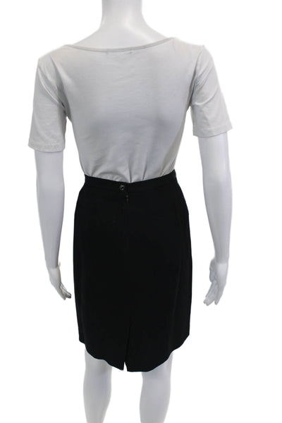 Garfield & Marks Womens Straight Pencil Skirt Black Polyester Blend Size 4