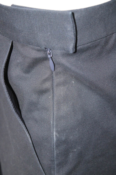 Brooks Brothers Women Straight Pencil Striped Black Cotton Spandex Skirt Size 8