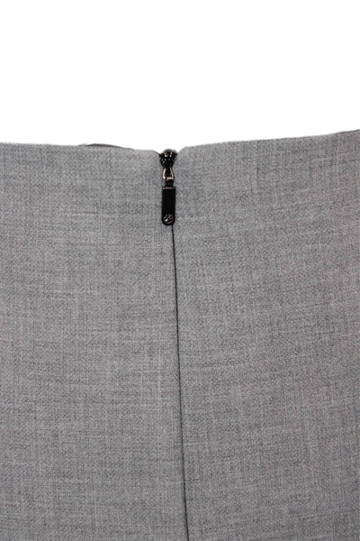 Trina Turk Women Straight Pencil Skirt Gray 63% Polyester Size 10