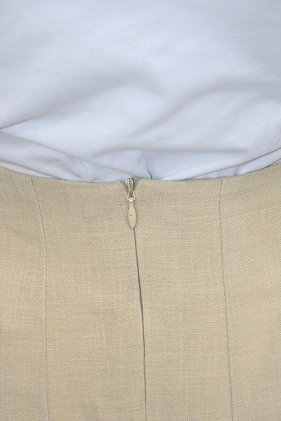 Biella Collezioni Women Straight Pencil Knee Length Skirt Beige Size 42