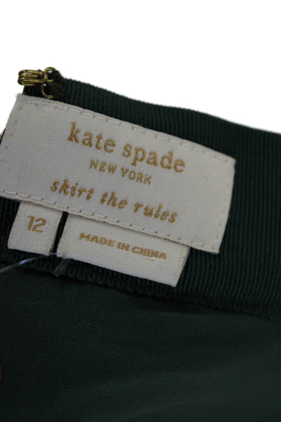 Kate Spade New York Womens Black Pencil Skirt Wool Blend Knee Length Size 12