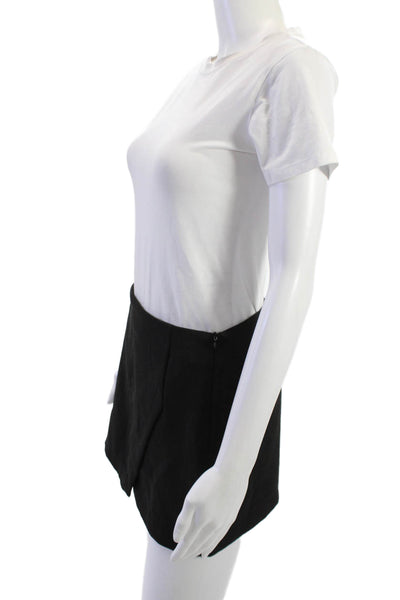 Pull & Bear Womens Mini Skort Black Polyester Viscose Elastane Size S