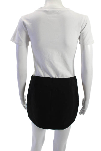 Pull & Bear Womens Mini Skort Black Polyester Viscose Elastane Size S
