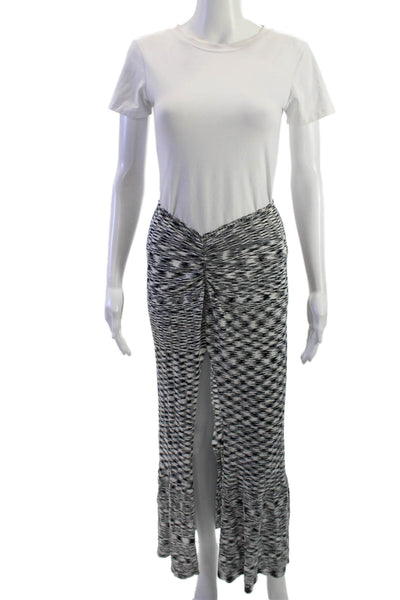 Gimaguas Womens Maxi Skirt Black Geometric Viscose Size M