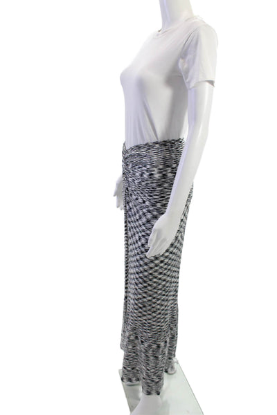 Gimaguas Womens Maxi Skirt Black Geometric Viscose Size M