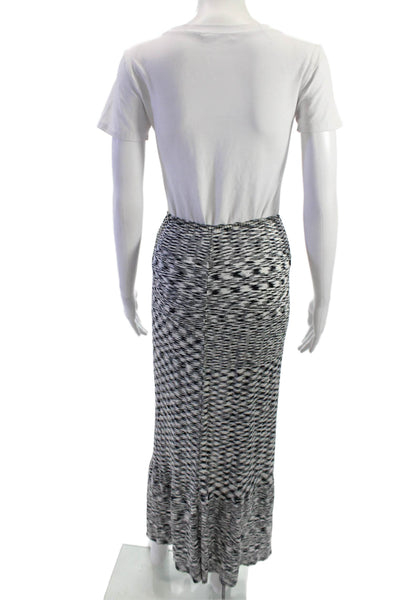 Gimaguas Womens Maxi Skirt Black Geometric Viscose Size M