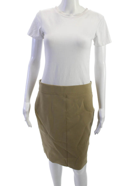 Reed Krakoff Womens Beige Straight Pencil Skirt Nylon Elastane Size M