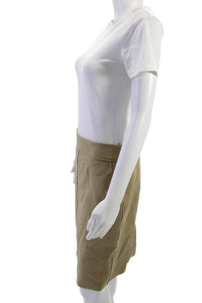 Reed Krakoff Womens Beige Straight Pencil Skirt Nylon Elastane Size M