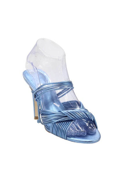 Marc Fisher Womens Open Toe Strappy Stiletto Heels Blue Size 5.5
