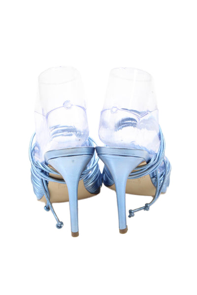 Marc Fisher Womens Open Toe Strappy Stiletto Heels Blue Size 5.5