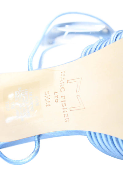 Marc Fisher Womens Open Toe Strappy Stiletto Heels Blue Size 5.5