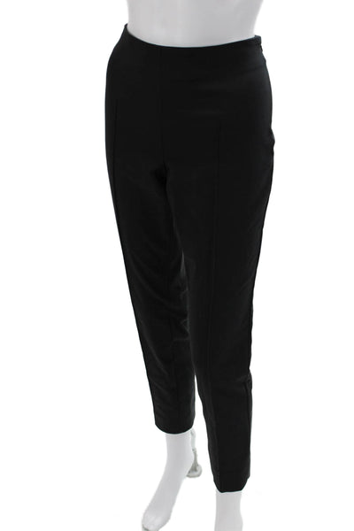Akris Womens Black Ankle Dress Pants Zip Closure Designer Size 10