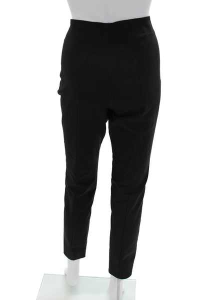 Akris Womens Black Ankle Dress Pants Zip Closure Designer Size 10