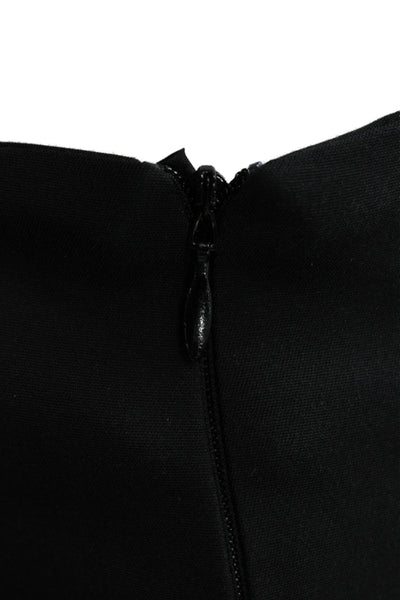 Akris Womens Black Ankle Dress Pants Zip Closure Designer Size 10