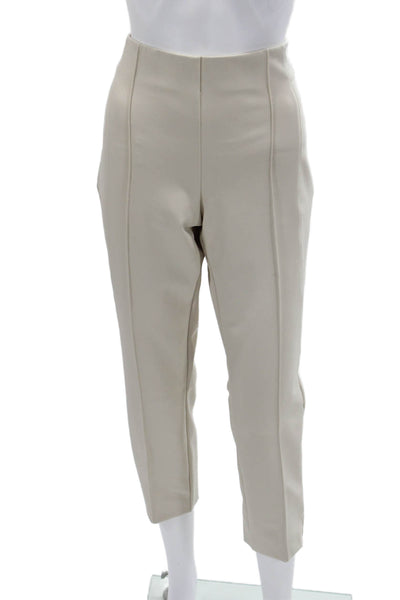 Lafayette 148 New York Womens Ankle Cropped Dress Pants Beige Size 6