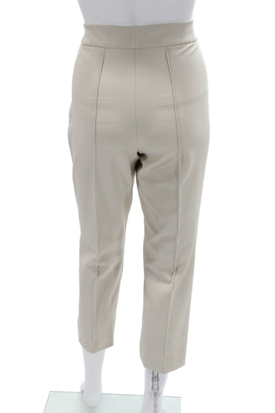 Lafayette 148 New York Womens Ankle Cropped Dress Pants Beige Size 6